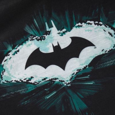 Mini boys black Batman print t-shirt